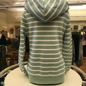 Wanakome Athena Hoodie - Mint Stripe NWT